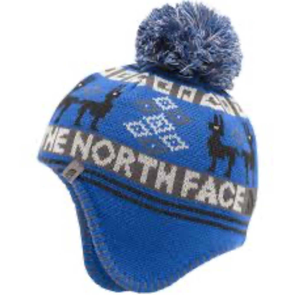 The North Face Kids llama knit beanie 12-24 months knit Pom Pom